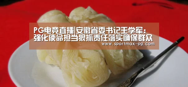 PG电竞直播|安徽省委书记王学军:强化使命担当狠抓责任落实确保群众生命财产安全(图1) PG在线